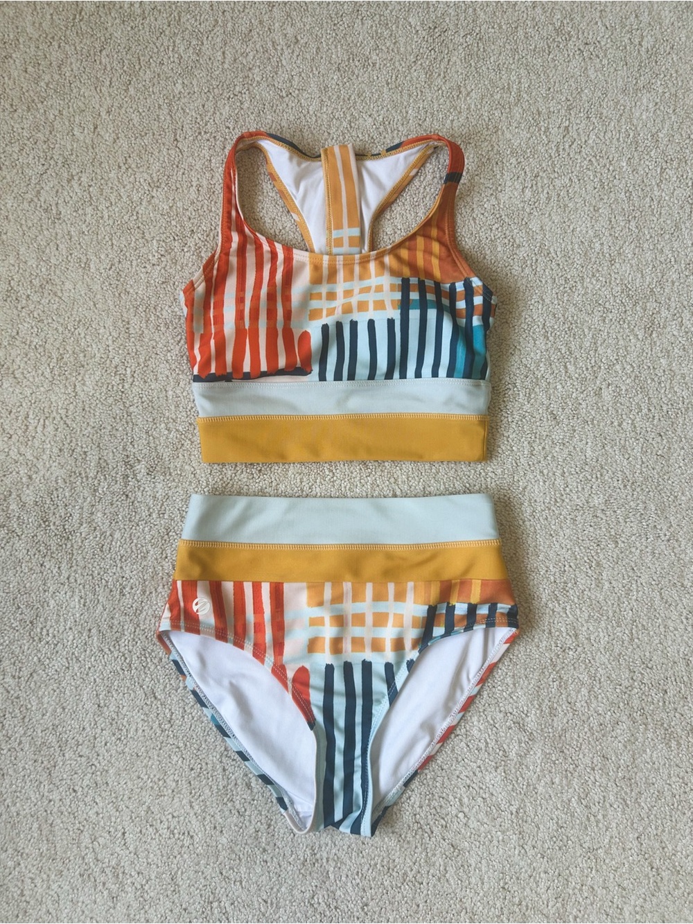 Nani Swimwear Ray Cut Back Crop Swimsuit Set